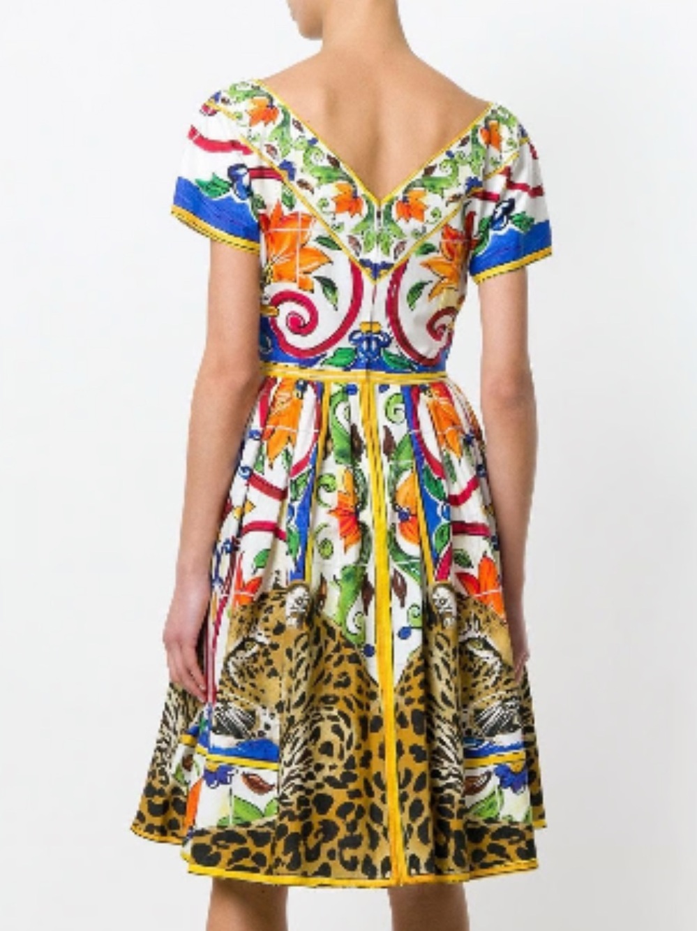 Dolce & Gabbana Majolica Print Midi Dress